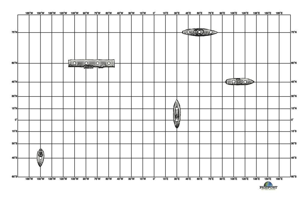 battleship grid and ships